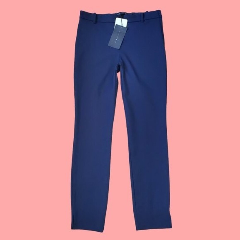 NEW Zara Navy Straight Leg Trousers
